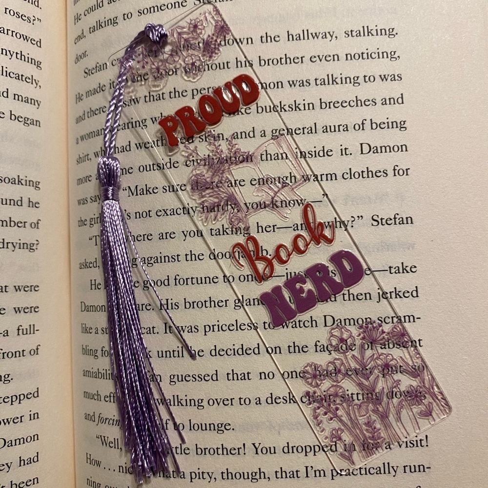 📚2/$10📚Proud Book Nerd -  Handcrafted Bookmark